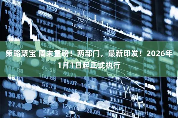 策略聚宝 周末重磅！两部门，最新印发！2026年1月1日起正式执行