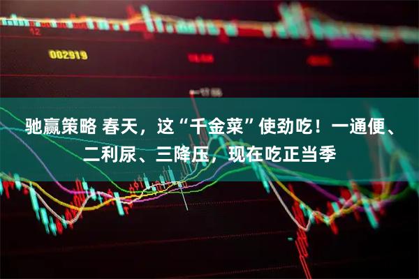 驰赢策略 春天，这“千金菜”使劲吃！一通便、二利尿、三降压，现在吃正当季